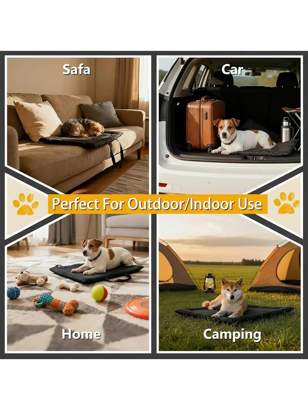 Portable Dog Mat Waterproof Outdoor Pet Mat for Camping Sleeping TOPYANGS